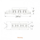 WAC MT-4LD316 3-lt LED Precision Multiples Spot Housing