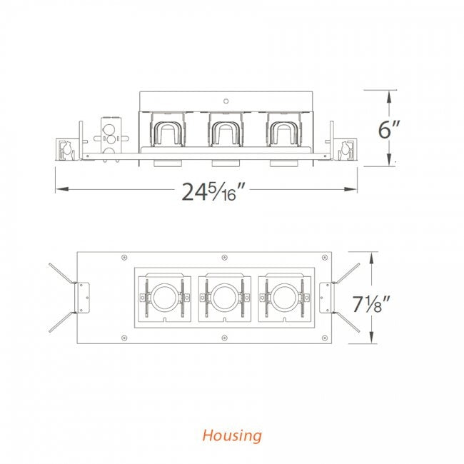 WAC MT-4LD316 3-lt LED Precision Multiples Spot Housing