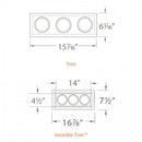 WAC MT-4LD316 3-lt LED Precision Multiples Spot Trim (Housing Required)