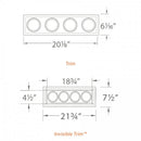 WAC MT-4LD416 4-lt LED Precision Multiples Spot Trim