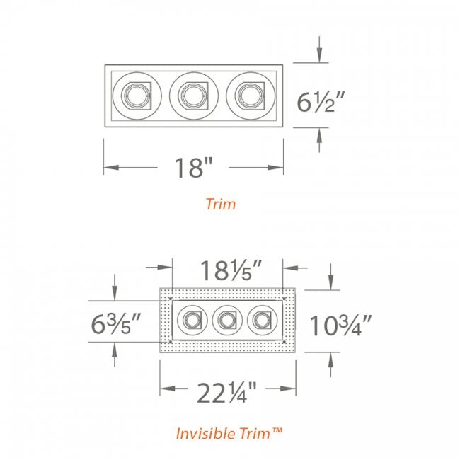 WAC MT-5LD325T 3-lt Tesla LED Multiple Spot Trim
