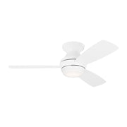 Visual Comfort Ikon 44" Ceiling Fan with LED Light Kit - Matte White with Matte White Blades