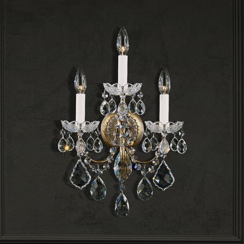 Schonbek 3652 New Orleans 3-lt 19" Tall Wall Sconce