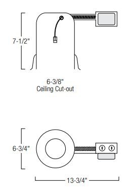 Nora NHRM2-615 6" Marquise Non-IC Air-Tight Remodel Housing