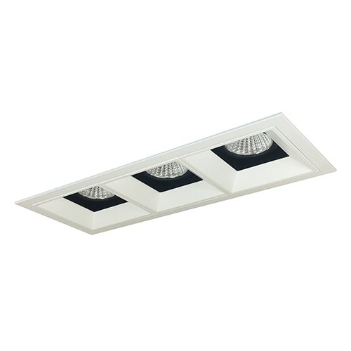 Nora NMIOT-13-FFF Iolite MLS Flanged Three Head Fixed Downlight Trim