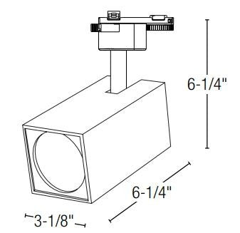 Nora NTE-854 Jason Square LED Track Fixture