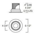 Nora NRM2-519L15 5" Marquise II LED Adjustable Regressed Reflector Trim, 1500 lm