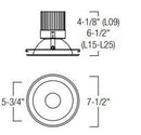 Nora NRM2-611L25 6" Marquise II LED Reflector Trim, 2500 lm