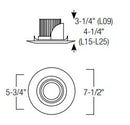 Nora NRM2-614L09 6" Marquise II LED Surface Adjustable Trim, 900 lm