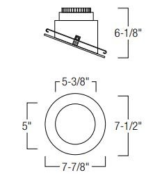 Nora NRM2-6S11 6" Marquise II LED Slope Reflector Trim, 1400 lm