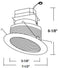 Nora NRMC-6S12 6" Marquise LED Slope Baffle Retrofit