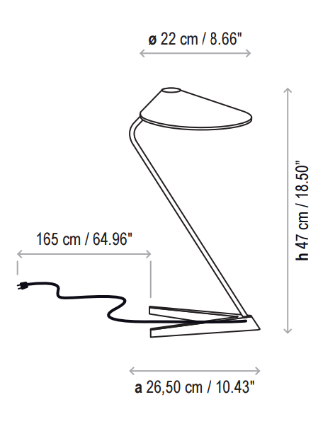 Bover Non La T 1-lt 19" Tall LED Table Lamp