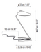 Bover Non La T 1-lt 19" Tall LED Table Lamp