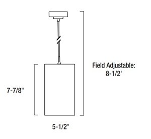 NYLM-5C iLENE 5" Mini Cylinder LED Pendant, 120-277V