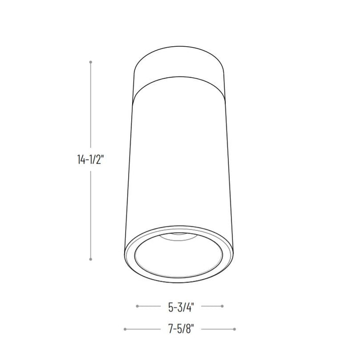 NORA NYLS2-6P 6" High Performance Sapphire II 30W LED Cylinder Pendant Mount, Triac/ELV, 3000K