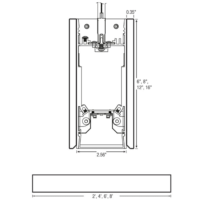 Elite OLS-DI-STANZA-SOFT 2" SoftSense LED Suspended Linear, Direct/Indirect