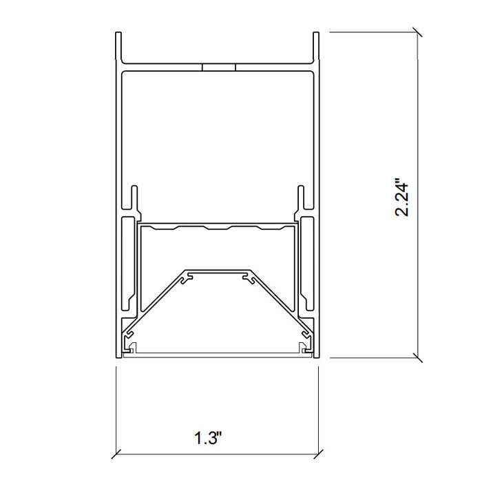 Elite OMLS-CM-LED 1" LED Architectural Ceiling Mount, Direct