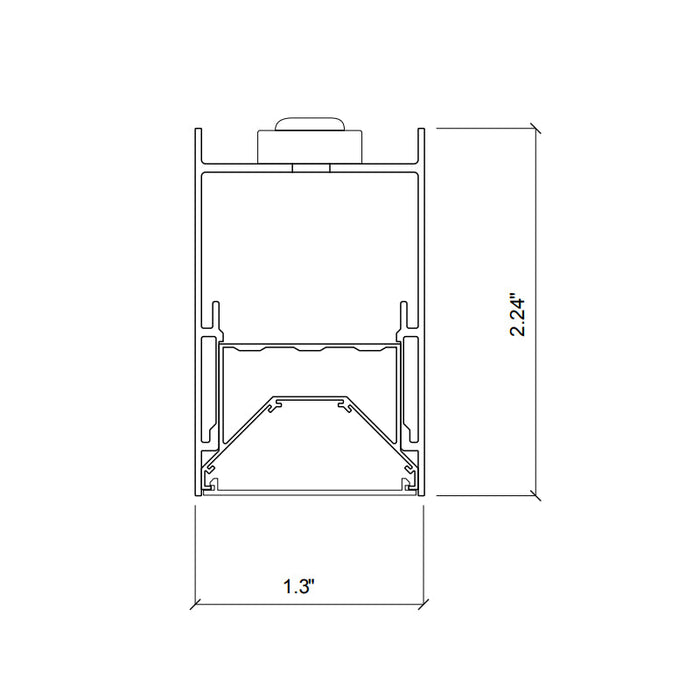 Elite OMLS-WDI-LED 1" LED Architectural Wall Mount, Direct/Indirect