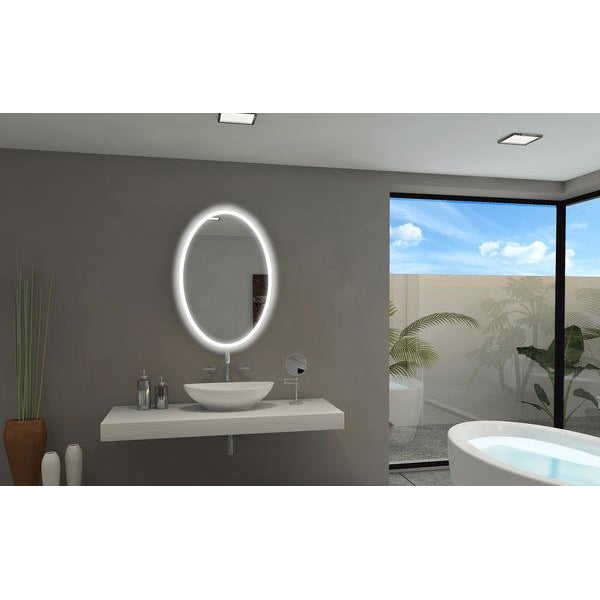 Paris Mirror Backlit  24 x 36 Oval Mirror