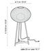 Bover Garota P/02 1-lt 52" Tall Outdoor Floor Lamp