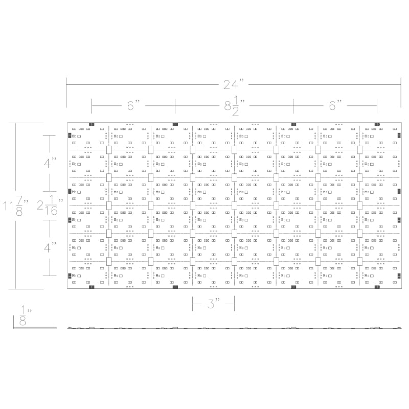 WAC LED-P05 Pixels 12"x24" Tunable White 1800-5000K LED Light Sheet, 90 CRI, 425 lm/sqft