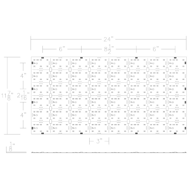 WAC LED-P10 Pixels 12x24 LED Light Sheet, CCT, 950 lm/sqft