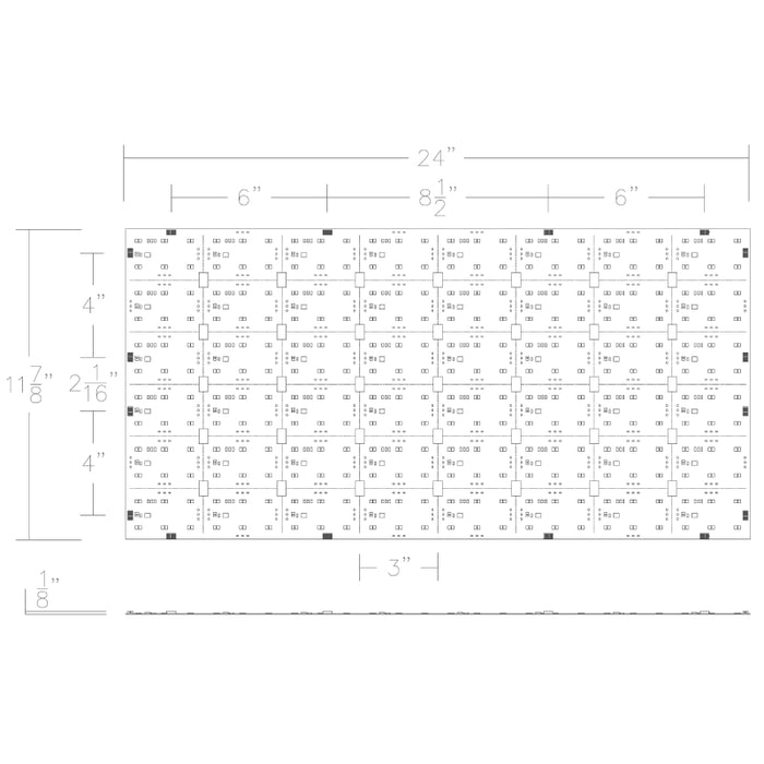 WAC LED-P05 Pixels 12"x24" Tunable White 1800-5000K LED Light Sheet, 90 CRI, 425 lm/sqft