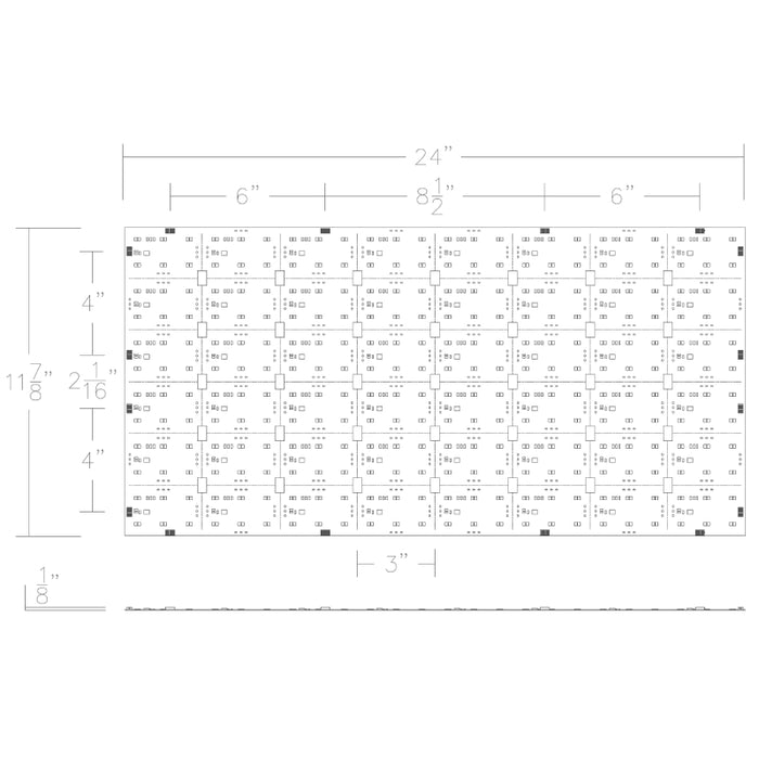 WAC LED-P05 Pixels 12x24 LED Light Sheet, CCT, 425 lm/sqft