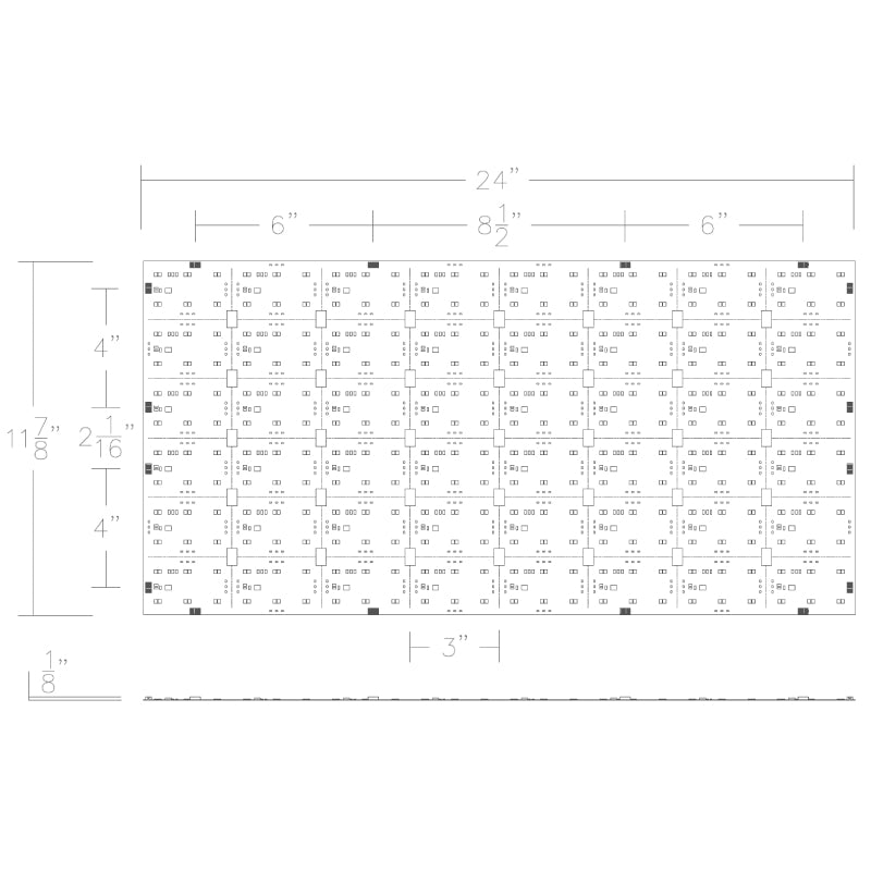 WAC LED-P05 Pixels 12"x24" R/G/B, 2700-5000K, LED Light Sheet, 90 CRI, 435 lm/sqft