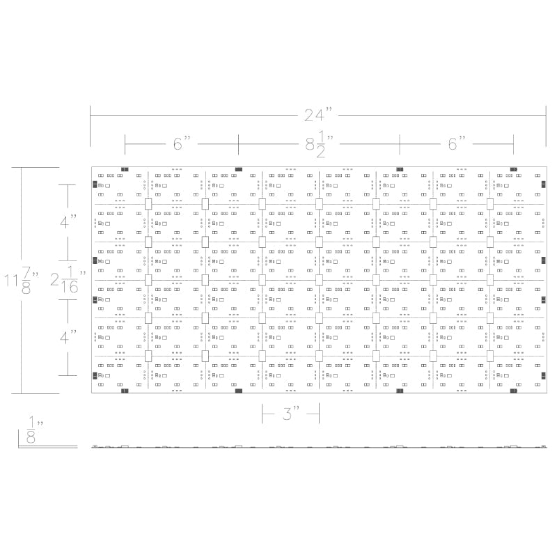 WAC LED-P10 Pixels 12"x24" LED Light Sheet, R/G/B,2700-5000K, 90 CRI ,1000 lm/sqft
