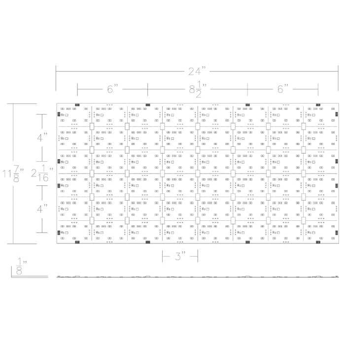 WAC LED-P10 Pixels 12"x24" LED Light Sheet, R/G/B,2700-5000K, 90 CRI ,1000 lm/sqft