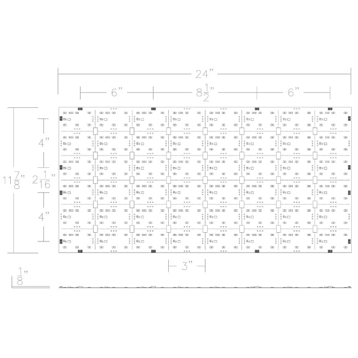 WAC LED-P10 Pixels 12x24 LED Light Sheet, CCT, 1000 lm/sqft