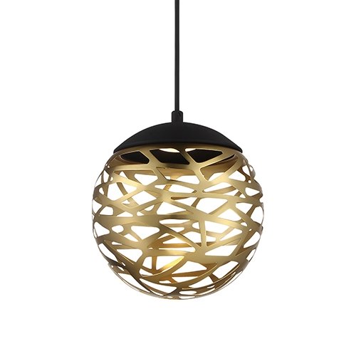 P932 Golden Eclipse 1-lt 8" LED Mini Pendant