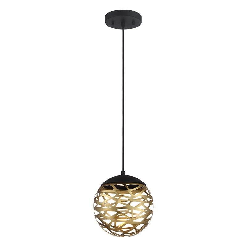 P932 Golden Eclipse 1-lt 8" LED Mini Pendant