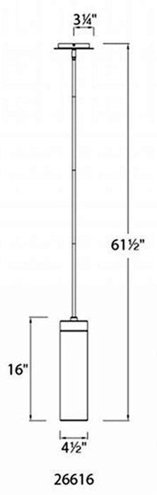 dweLED PD-26616 Elementum 5" LED Pendant