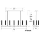 Modern Forms PD-30854 Cinema 12-lt 54" LED Pendant