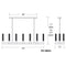 Modern Forms PD-30854 Cinema 12-lt 54" LED Pendant