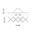 Modern Forms PD-32880 Scissors 80" LED Pendant