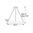 dweLED PD-33743 Corso 43" LED Pendant