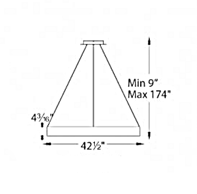 dweLED PD-33743 Corso 43" LED Pendant