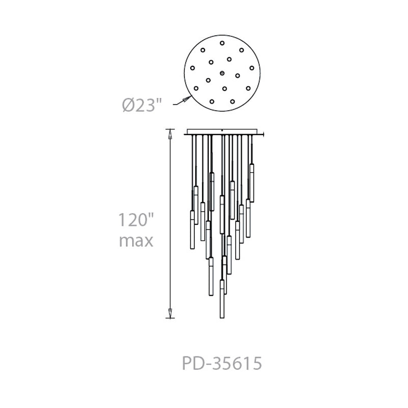 Modern Forms PD-35615 Magic 15-lt 23" LED Pendant