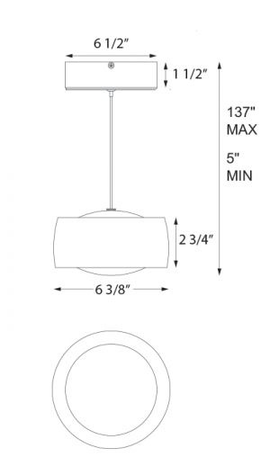 dweLED PD-37806 Tic Toc 6" LED Pendant
