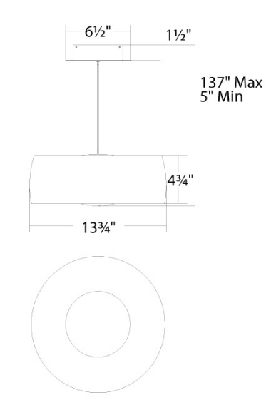 dweLED PD-37814 Tic Toc 14" LED Pendant