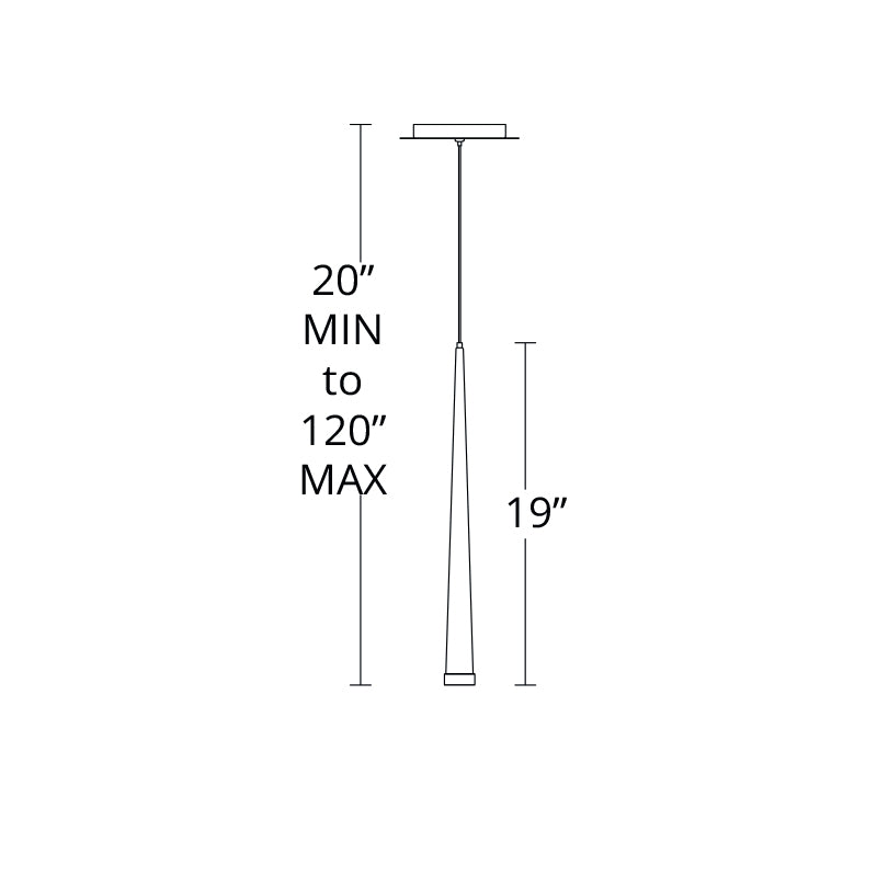 Modern Forms PD-41819 Cascade Flat 19" LED Pendant