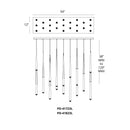 Modern Forms PD-41823L Cascade Flat 23-lt 54" LED Linear Pendant
