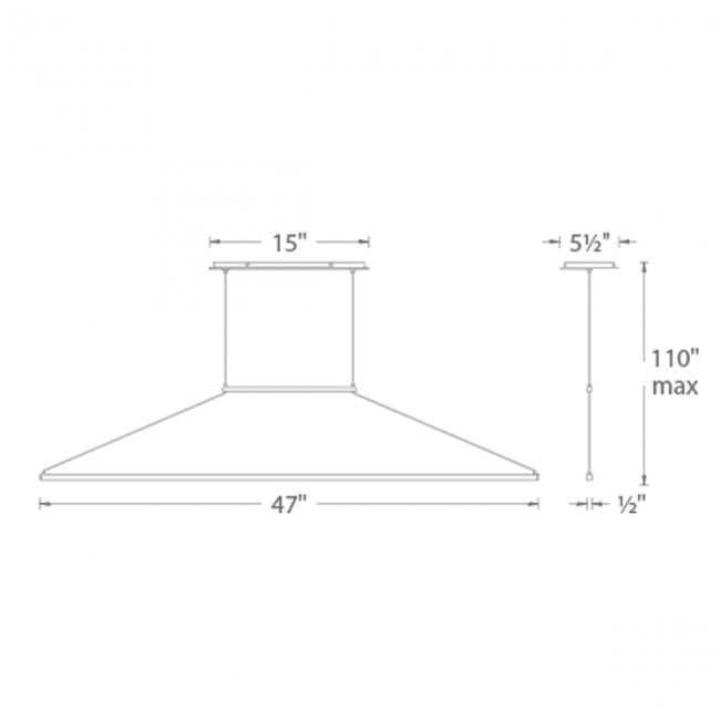 dweLED PD-45747 E=MC2 47" LED Linear Pendant
