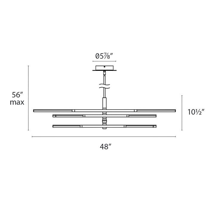 Modern Forms PD-50748 Stacked 48" LED Chandelier