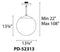 dweLED PD-52313 Niveous 14" LED Pendant