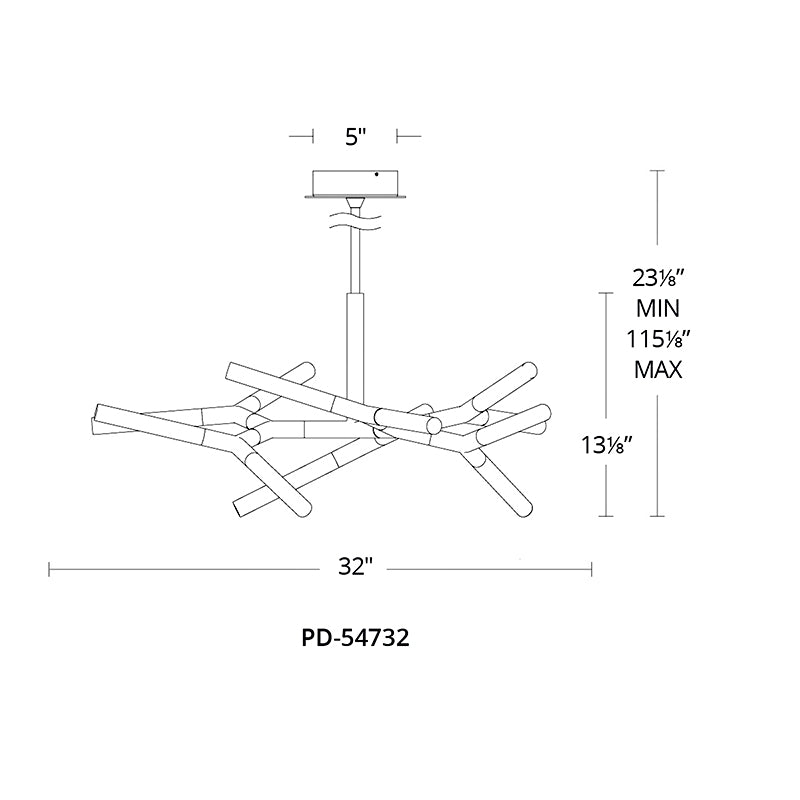 Modern Forms PD-54732 Kryptonite 32" LED Chandelier