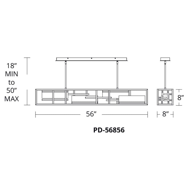 Modern Forms PD-56856 Memory 56" LED Pendant